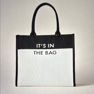 Kate Spade New York X Target Color Block Knit Black/White Tote Bag NWT